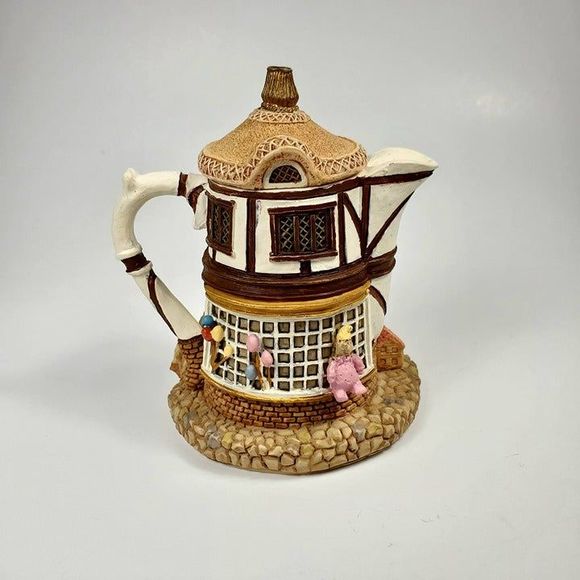 Hometown Teapot Cottages Merry Go Round Toy Shop Figurine - Picture 3 of 9